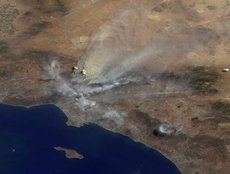 Smoke from Station Fire Blankets Southern California
