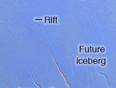 NASA's MISR Tracks Growth of Rift in the Larsen C Ice Shelf