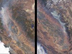 California Wildfires Captured by NASA Satellite