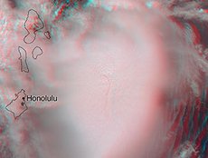 NASA's MISR Spies Hurricane Lane Approaching Hawaii (Anaglyph)